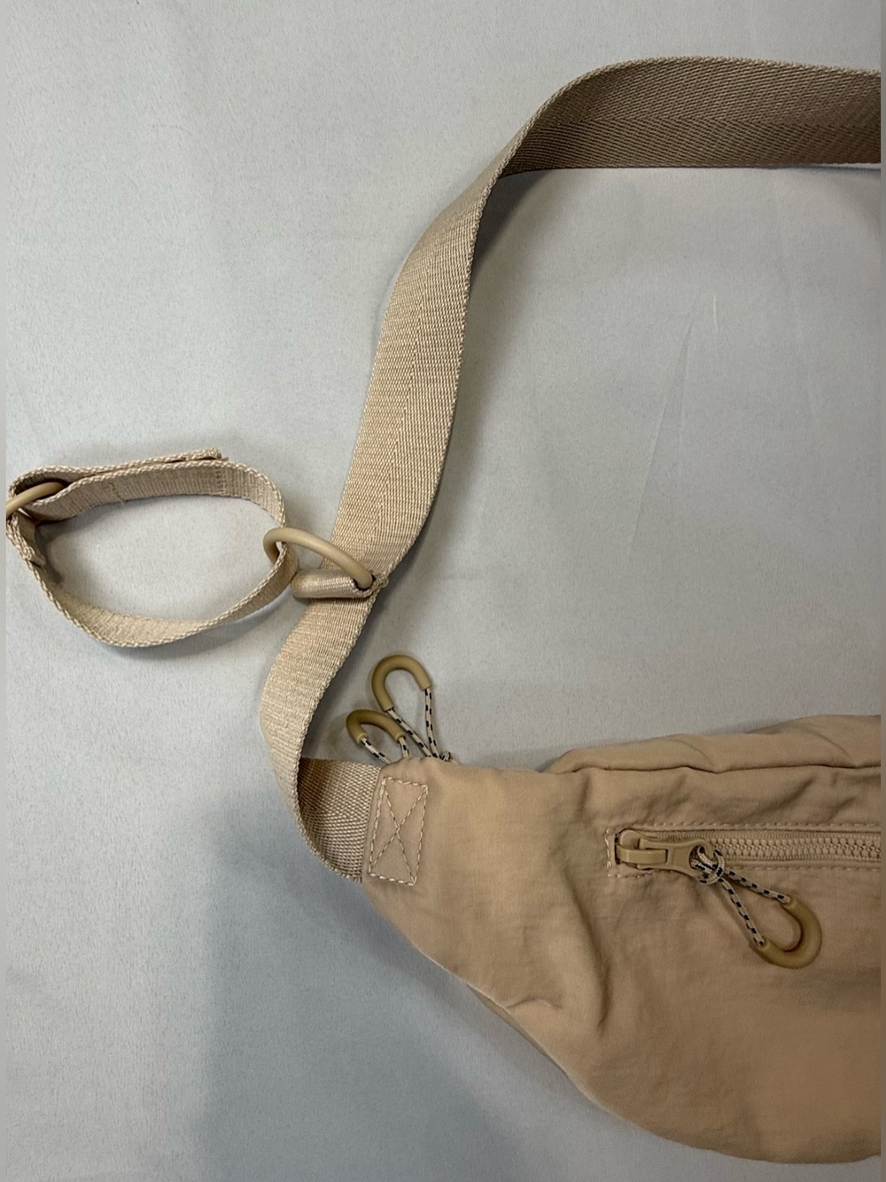 BEIS Neutral Beige Canvas  Crossbody/ Waist Bag - Picture 7 of 9